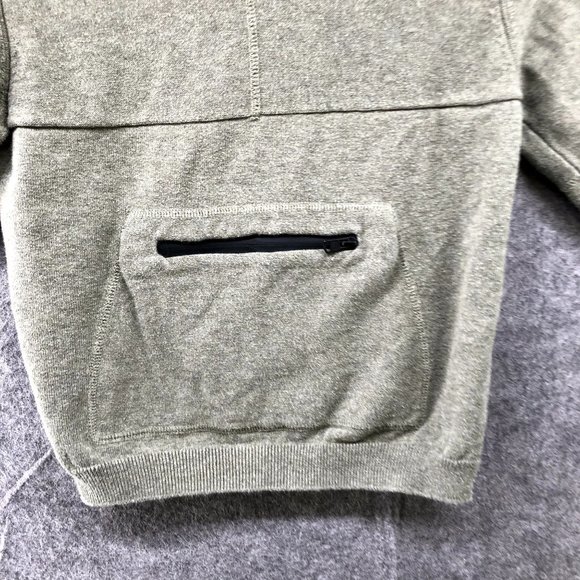 Zara Boys Size 4T Green Sweater Olive Green Zip Pocket Knit Pullover Sporty - Picture 3 of 8